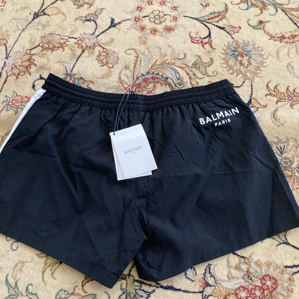 NWT BALMAIN men’s swimsuit in Black & White size M made in Italy